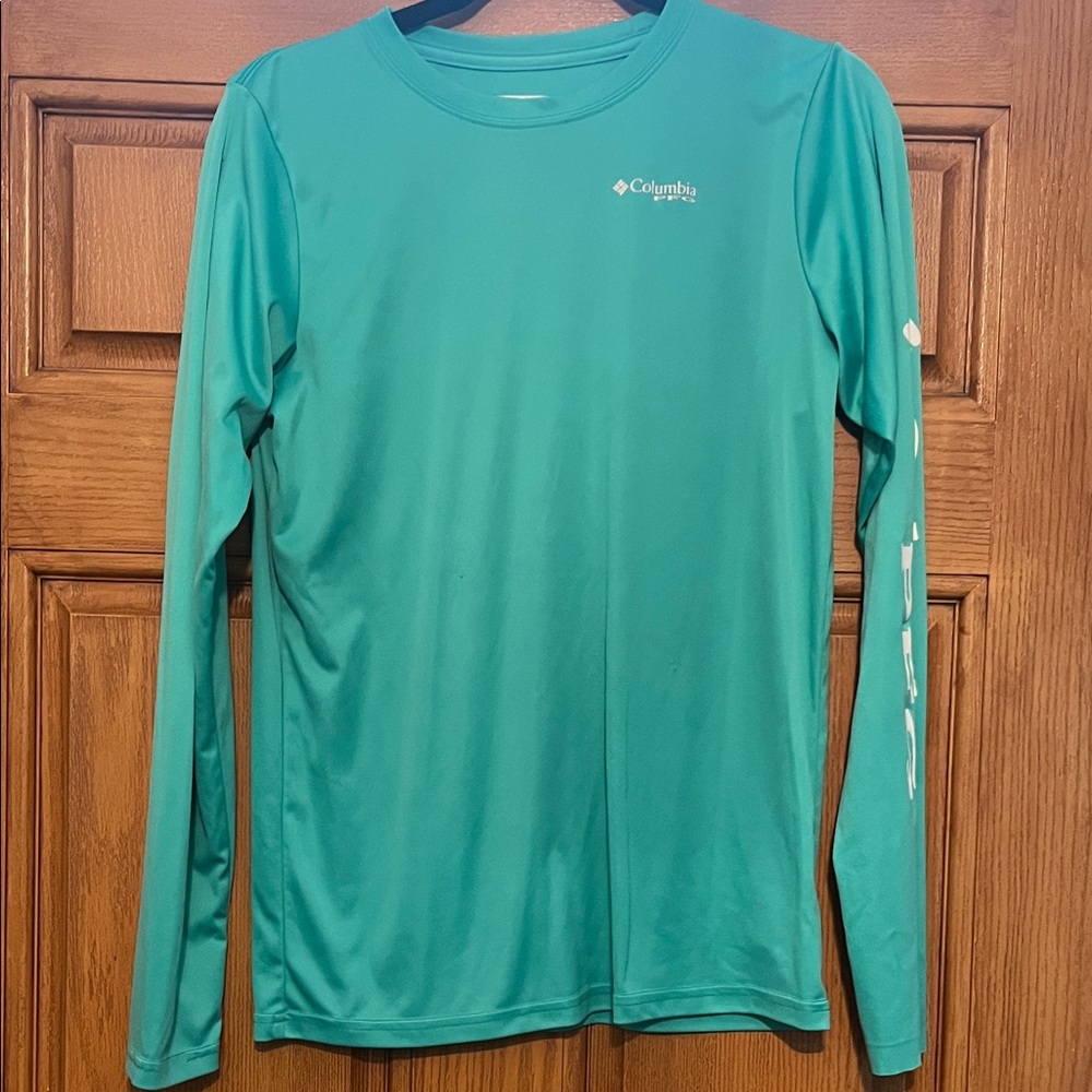 Columbia Teal Crewneck Sport Shirt